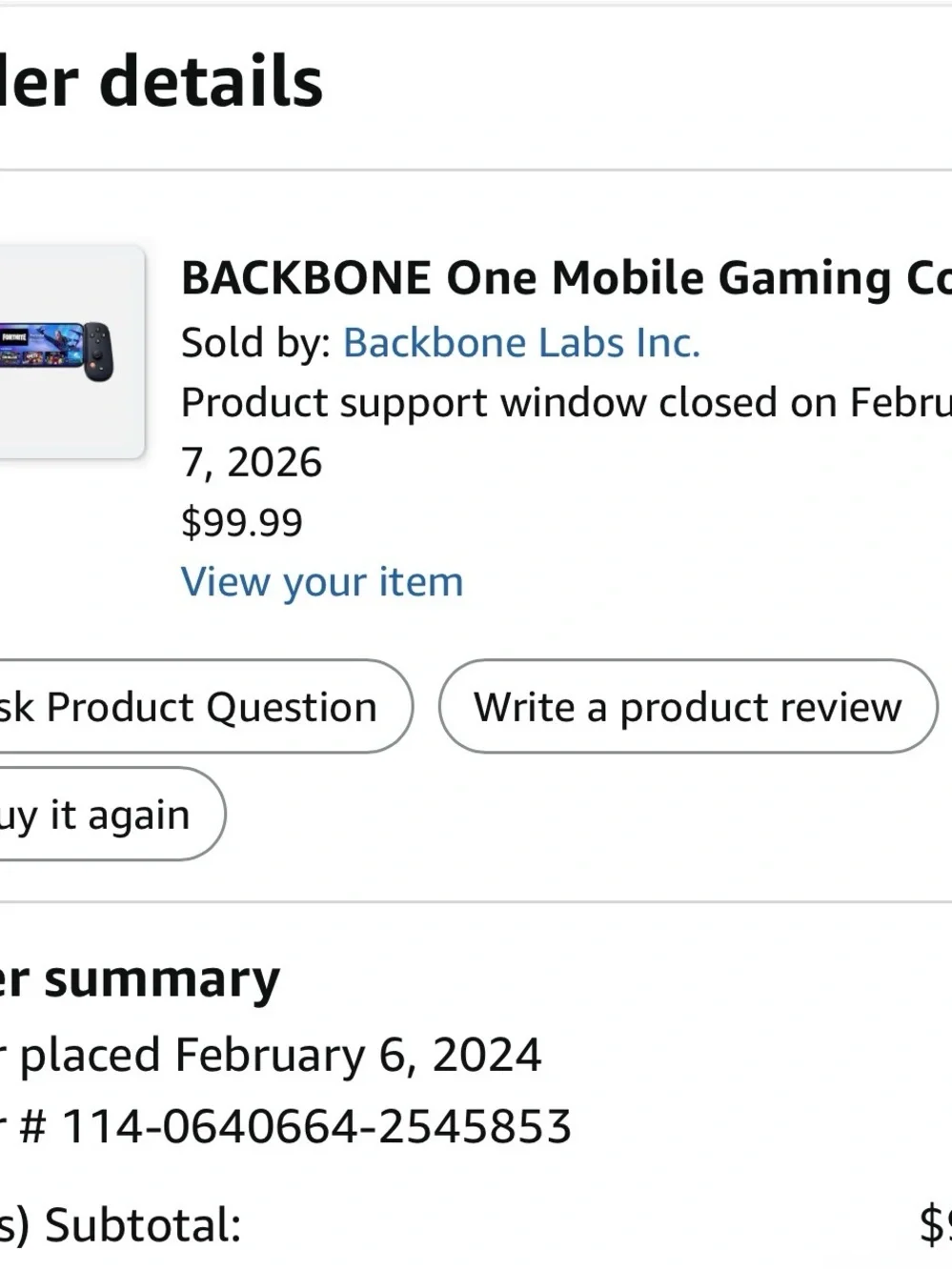 Backbone One Mobile Gaming Controller for iPhone with adapter - Black